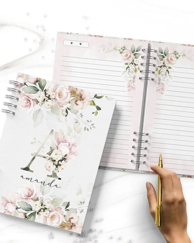 Caderno Floral Personalizado