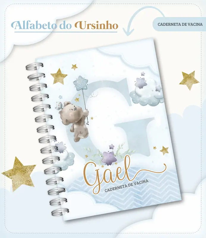 Kit Bebê Alfabeto Ursinho Azul