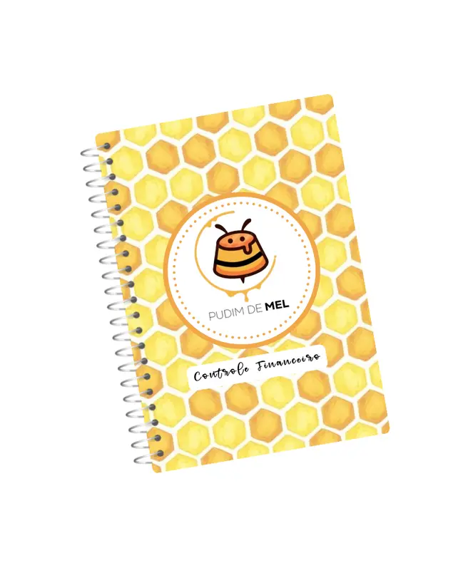 Caderno controle financeiro + mini bloco anotações 9x7,5cm