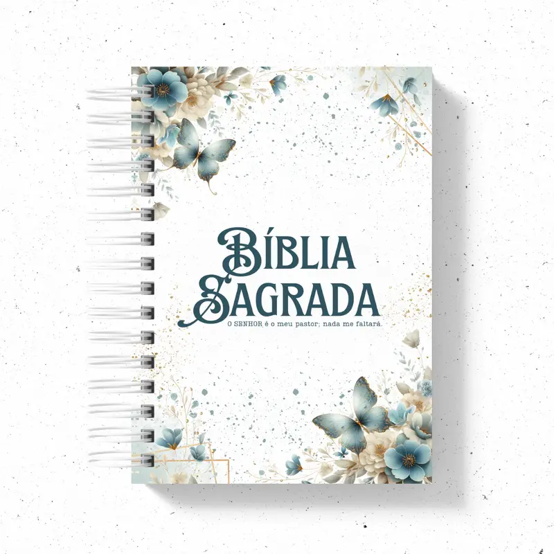 Biblia Sagrada Floral Azul versão NVI ou JFA