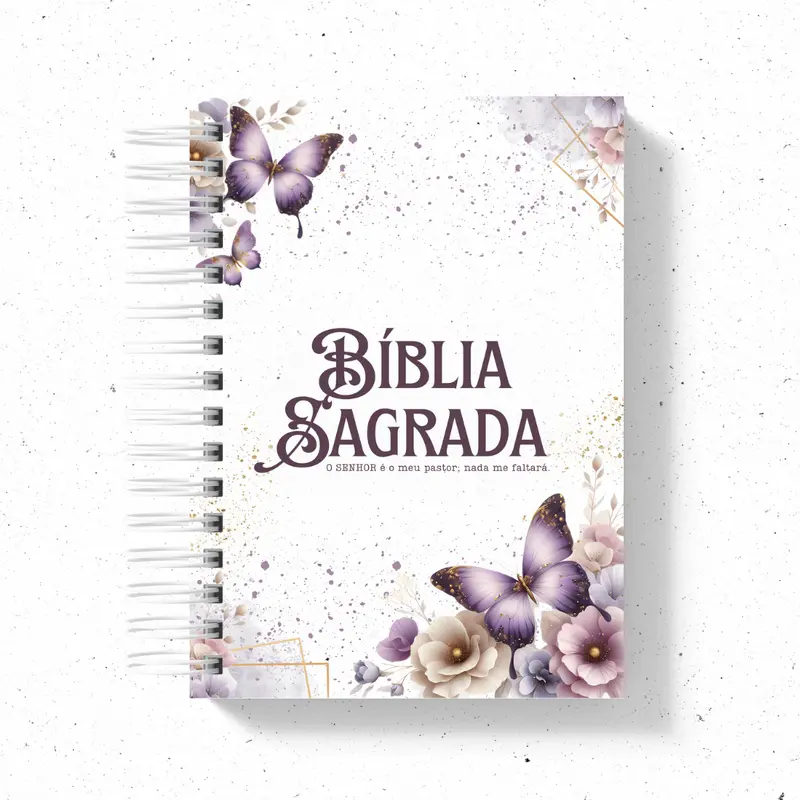 Biblia Sagrada Floral Lilás versão NVI ou JFA
