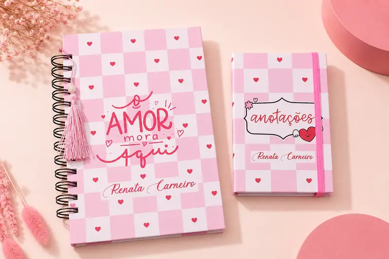 Kit Especial Caderno A5 e Caderneta Blocagem A6